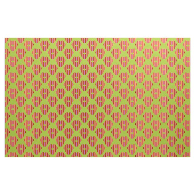 Boheme Lips on Green Fabric (Fat Quarter)