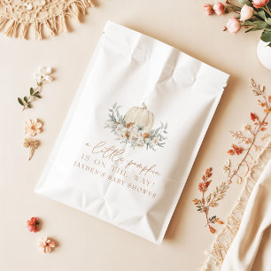 BOHEME Terracotta Floral Pumpkin Baby Shower Favour Bags