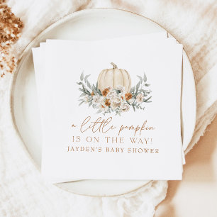 BOHEME Terracotta Floral Pumpkin Baby Shower Napkin