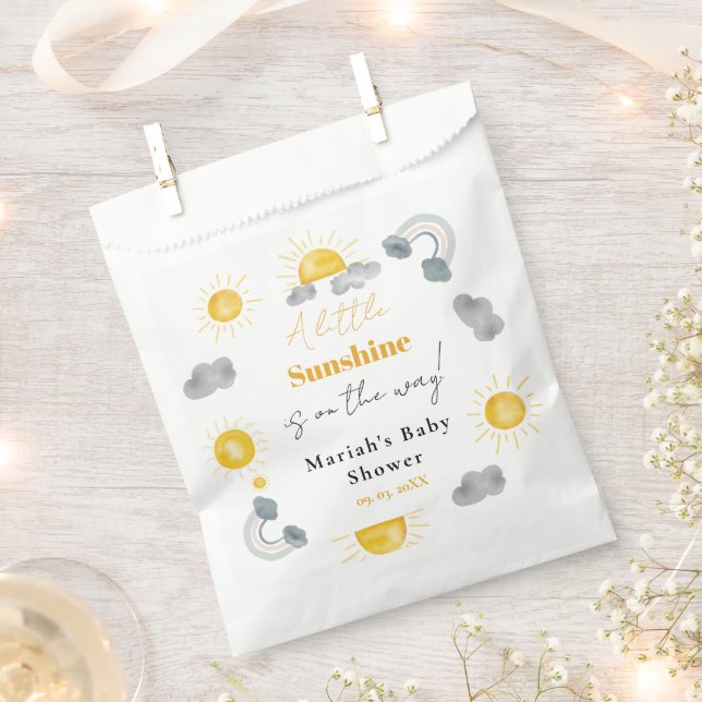Bohemian a little sunshine is the way baby shower favour bags (Clipped)