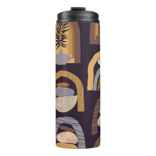 Bohemian Abstract: Minimalist Vintage Charm. Thermal Tumbler
