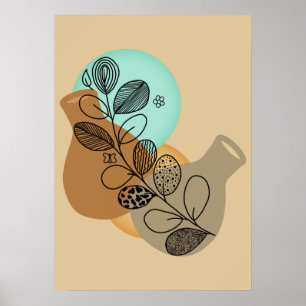 BOHEMIAN ABSTRACT MINIMALIST WITH ZENTANGLE POSTER