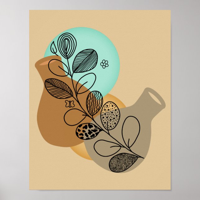 BOHEMIAN ABSTRACT MINIMALIST WITH ZENTANGLE POSTER (Front)