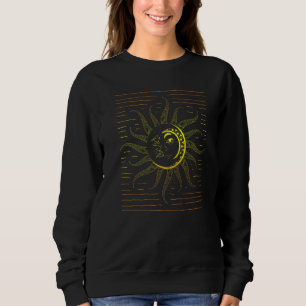 Bohemian Aesthetic Celestial Bodies Sun Moon Astro Sweatshirt