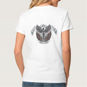 Bohemian Angel Wings Floral Mandala Design T-Shirt