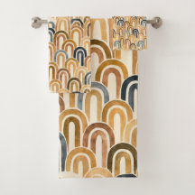 Bohemian arch fish scale painted pattern