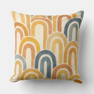Bohemian arch fish scale painted pattern cushion