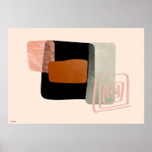 Bohemian Art design abstract squares forms on 