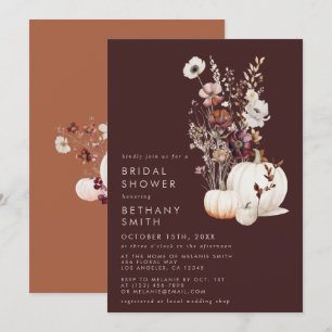 Bohemian Autumn Bridal Shower Invitation