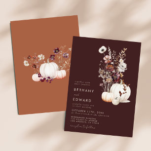 Bohemian Autumn Wedding Invitation