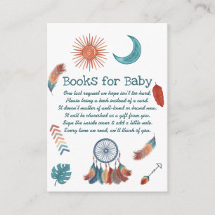 Bohemian Baby Shower Books for Baby  Enclosure Card