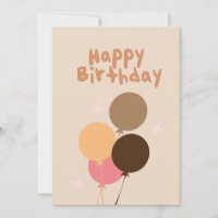 Bohemian Balloons Happy Birthday Hand Lettering