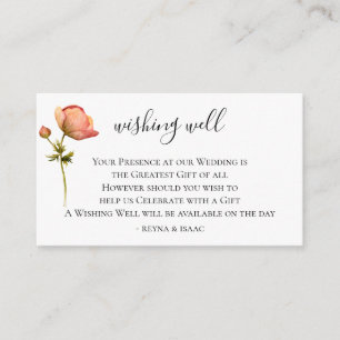 Bohemian Bloom Wedding Wishing Well Enclosure Card
