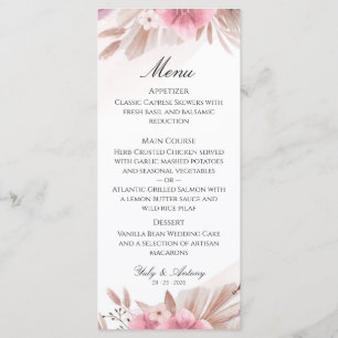 Bohemian Blossom Dinner Table Catering Feast Menu