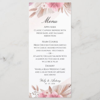 Bohemian Blossom Dinner Table Catering Feast Menu