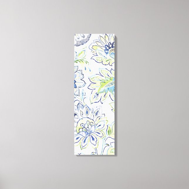 Bohemian Blue Flower Canvas Print (Front)