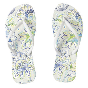 Bohemian Blue Flower Jandals