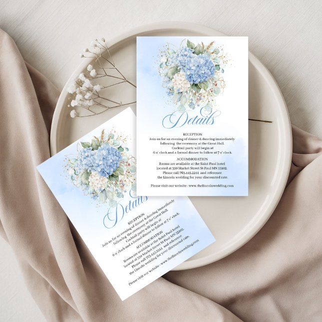 Bohemian Blue Hydrangea Eucalyptus details card (Bohemian Blue Hydrangea Eucalyptus details card)