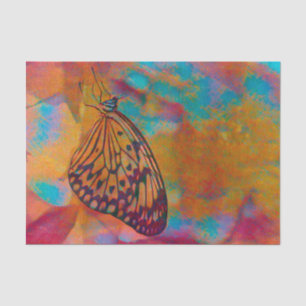 Bohemian Blue Orange Hippie Butterfly Tissue Paper