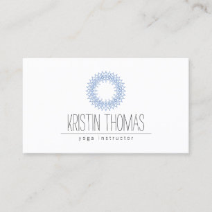 Bohemian Blue Sun Mandala Yoga Business Card