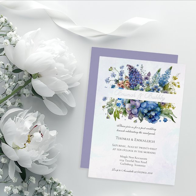 Bohemian Blue-Violet Watercolor Brunch & Bubbly (Creator Uploaded)