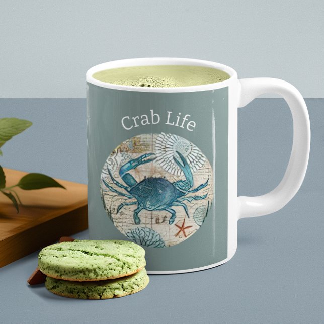 Bohemian Blues Crab Life Collection Coffee Mug (Creator Uploaded)