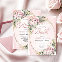 Bohemian Blush Pink Flowers Gold Shower