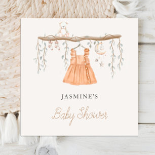 Bohemian Boho Clothes Girl Baby Shower Napkin