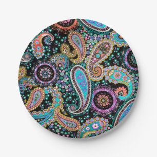 Bohemian Boho MOD Pattern Paper Plate