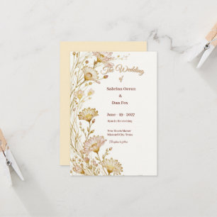 Bohemian, botanical style Invitation