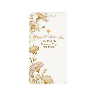 Bohemian, botanical style label