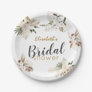 Bohemian Bridal Shower Classic Paper Plate
