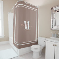 Bohemian Brown Shower Curtain Colour 9C7F74