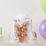 Bohemian Burnt-Orange Floral Rustic Wedding Wrapping Paper<br><div class="desc">The primary element of this boho wedding wrapping paper is a tropical burnt orange floral design with pampas grass,  known for its feathery plumes that add whimsy and elegance. This is a fitting bohemian wedding theme of love and unity.</div>