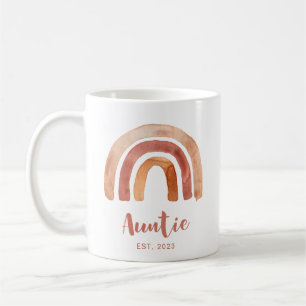 Bohemian Burnt Orange Rainbow Auntie Coffee Mug