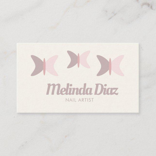 Bohemian Butterflies Beauty Eyelashes Salon  Business Card (Front)