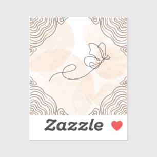 Bohemian Butterfly design on sticker