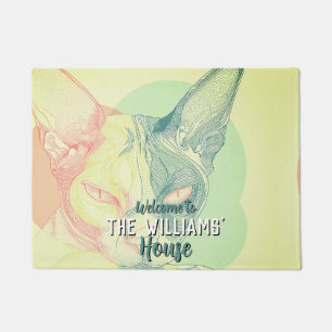 Bohemian Calico Cat Home Decor Outdoor Doormat