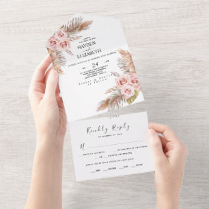 Bohemian Chic All InOne Wedding Invite Supplie