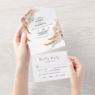 Bohemian Chic All InOne Wedding Invite Supplie