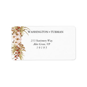 Bohemian Chic Floral Return Address Label Supplies