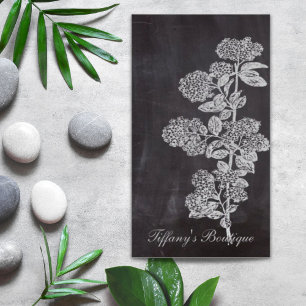 Bohemian Chic french country chalkboard botanical Business Card