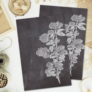 Bohemian Chic french country chalkboard botanical Tissue Paper