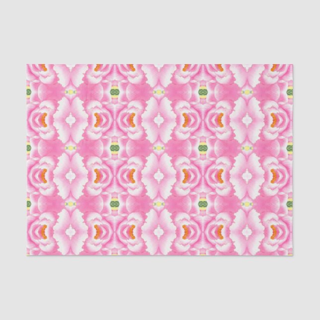 Bohemian Chic Pink Tie Dye Pattern Tissue Paper (Front)