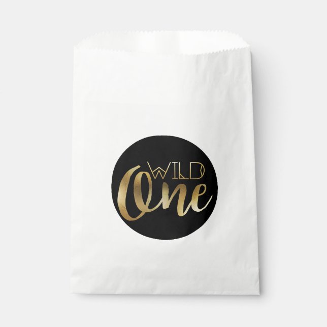 Bohemian Chic Wild Child | Tribal Gold Foil Favour Bags (Front)