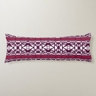 Bohemian Chintz 119 White Burgundy Body Cushion
