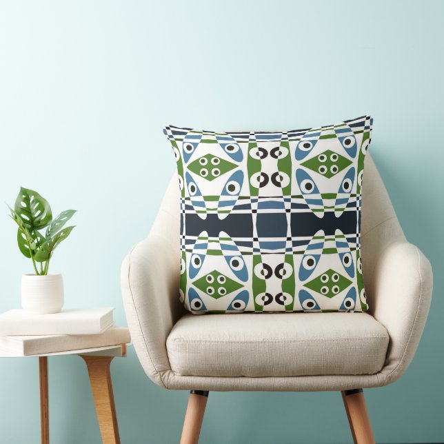 Bohemian Chintz 1 Blue Green T-shirt  Cushion (Chair)