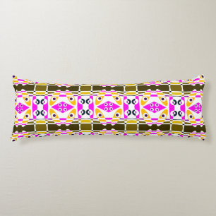 Bohemian Chintz 41 Orange Olive Fuchsia Pink  Body Cushion