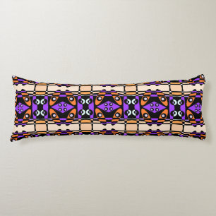 Bohemian Chintz 86 Orange Purple Black Body Cushion