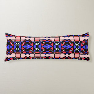 Bohemian Chintz 90 Red Blue Black  Body Cushion